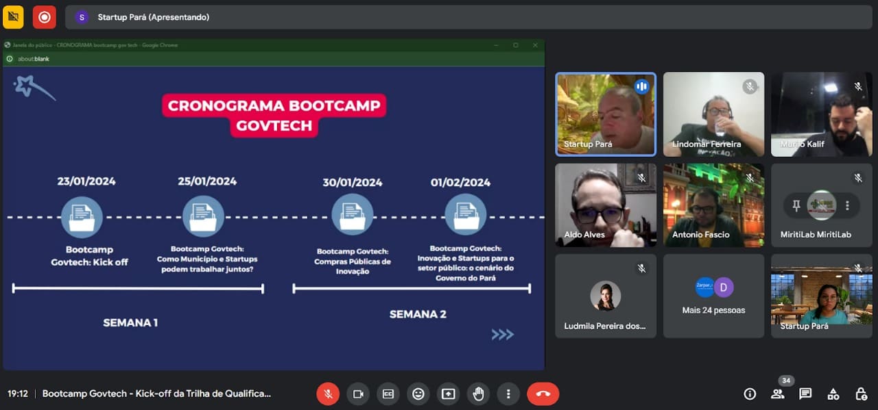 Startups paraenses iniciam jornada de inovação no Bootcamp GOVTECH 2024