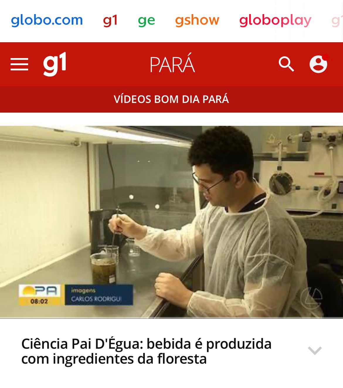 Ciência Pai D’Égua: bebida é produzida com ingredientes da floresta
